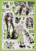 stickers anime adolescents coque téléphone carnet bricolage artisanat divers motifs couleurs