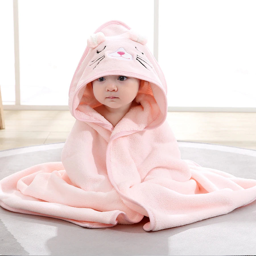 robe bain bébé animaux mignons gris blanc rose bleu douce confortable sortie plagewasher machine