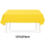 assiettes jaunes serviettes gobelets nappe tablecloth set vaisselle jetable festifs anniversaire mariage événements