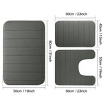 tapis bain mousse mémoire forme moderne rayures horizontales absorbant antidérapant lavable machine extra doux