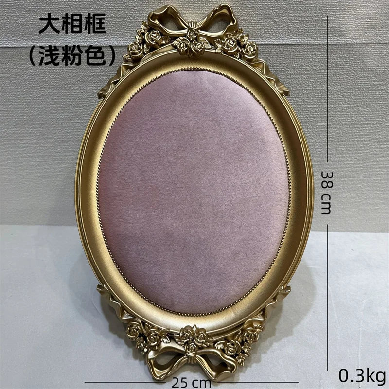 plateau présentation bijoux forme cadre photo doré velours couleur