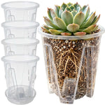 pot plante transparent moderne grille drainage taille moyenne large extra large
