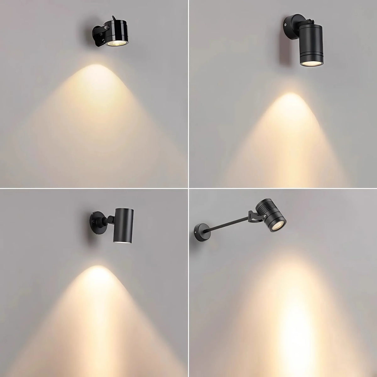 projecteur led mural extérieur noir étanche spot moderne aluminium jardin entrée porche extérieur