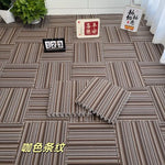 tapis sol modulable multicolore rayures modernes clips fixations extérieur salon chambre