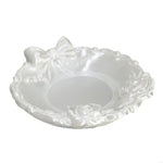 assiette exposant bijoux blanc roses sculptées classique romantique acrylique