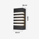applique murale moderne led étanche noir lignes horizontales lumineuses fixations invisibles aluminium