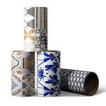 rubans autocollants décoratifs motifs géométriques moderne blanc bleu gris marron beige adhésifs muraux sol