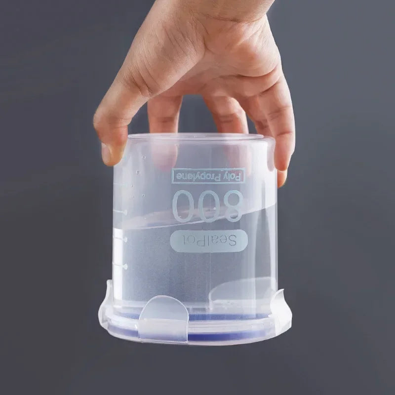 contenants hermétiques aliments transparents étanches humidité étiquettes capacités polypropylene moderne pratiques