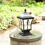 lampe jardin éclairage paysager led 220v ip44 protection classique rustique aluminium motifs géométriques