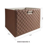 boîte rangement cuir matelassé poignées métalliques chambre moderne