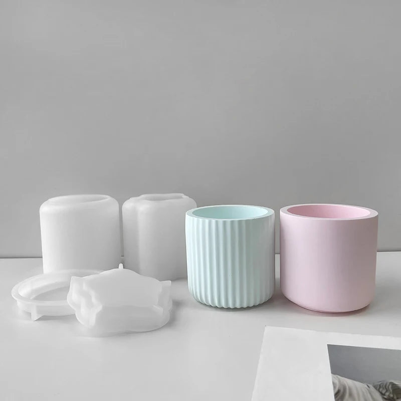 moules silicone epoxy résiné pots fleurs succulentes boîtes rangement floral moderne minimalistes
