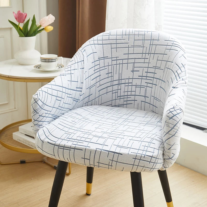 housse fauteuil moderne imprimé feuilles couleur gris orange vert élasthanne polyester amovible lavable