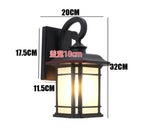 lampe murale extérieure noire classique rustique barreaux transparents hydrofuge mur vis fixations