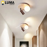 Lampe moderne bois naturel pierre beige interrupteur tactile 249 2000 flux lumineux