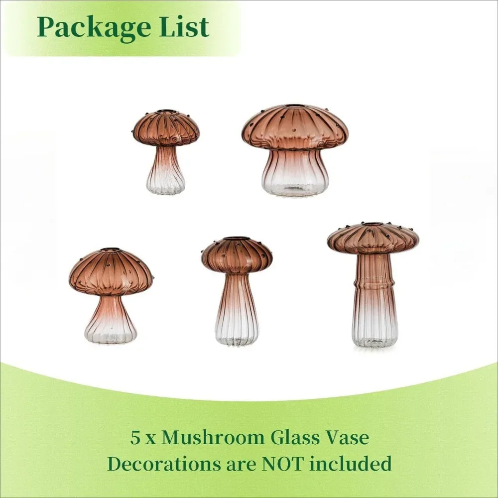 vases champignons rose moderne rayures verticales transparents décoration intérieure minimaliste