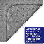 tapis douche gris bleu clair perforé anti dérapant drainage rapide moderne suction 70x38cm 53x53cm