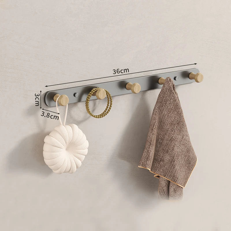 porte sacs mural moderne fixations vis texture bois naturel blanc minimaliste