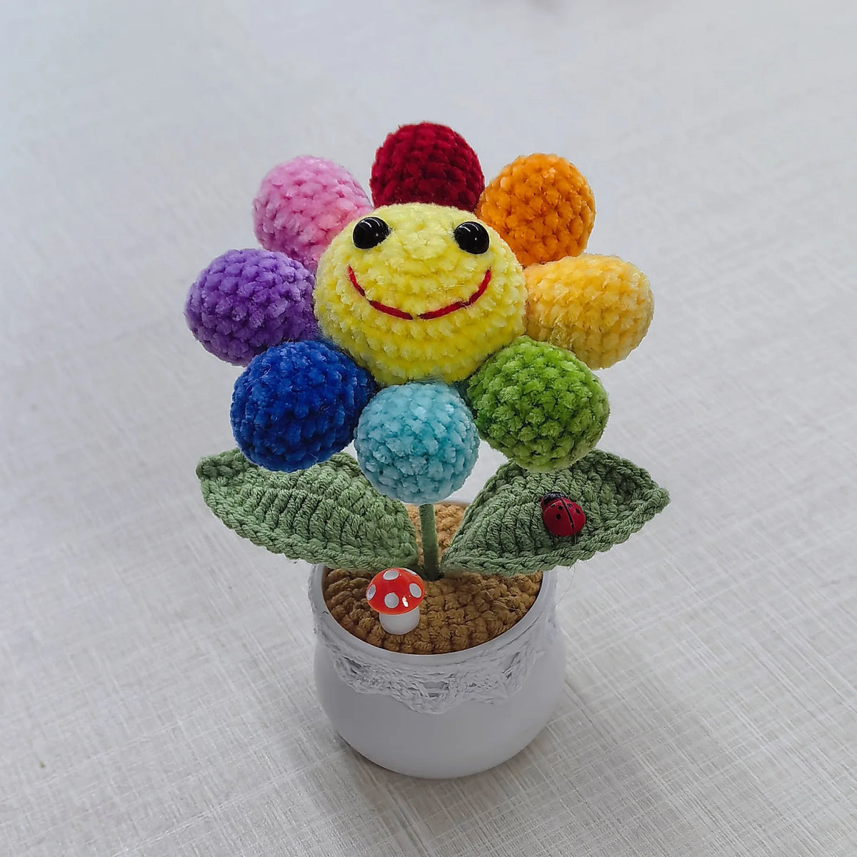 décoration maison multicolore fleurs crochetées créatives intérieur anniversaire mariage baby shower
