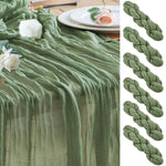 serviettes table vert olive crêpe modernes élégantes pack pièces transparentes occasion fête mariage