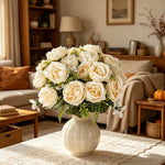bouquet artificiel roses soie orange rouge rose blanc violet feuilles vertes classiqueintérieurDecorationFestivalMarriage