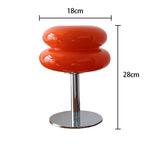 lampe table moderne orange brillante pied métallique variateur trichromatique chambre coucher 249 2000 lumens