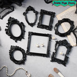cadres decoratifs noir decorations florales baroque vintage gothique victorien bijoux argents