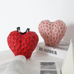 vase céramique moderne rouge rose fraises relief decoration maison creative fruit