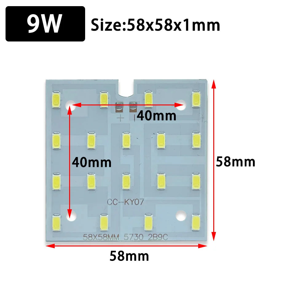 panneau led bleu clair 12w 18w 9w moderne pure white warm white