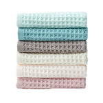 serviettes bain coton carreaux rose clair moderne absorbantes toilette Jaune Marron Bleu Vert