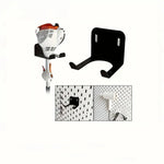 support mural noir crochet rangement outils garage industriel fixations murales stockage