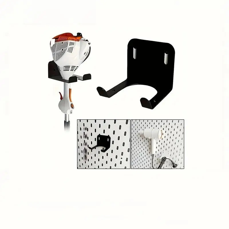 support mural noir crochet rangement outils garage industriel fixations murales stockage