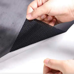 rideau adhésif perforé noir blanc moderne accroissement statique pvc opaque petits points