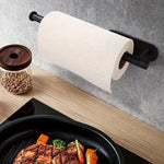 porte rouleau papier toilette adhésif noir mat moderne salle bain cuisine accessoris eponge brosse