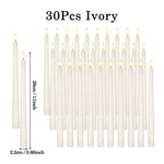 bougies led coniques sans flamme blanc modernes décoration mariage saint valentin dîner