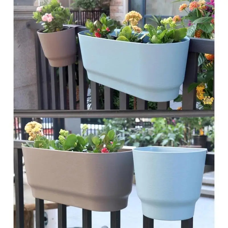 pots fleurs suspension moderne bleu clair gris beige texture mat opacité poignée dept unisexe