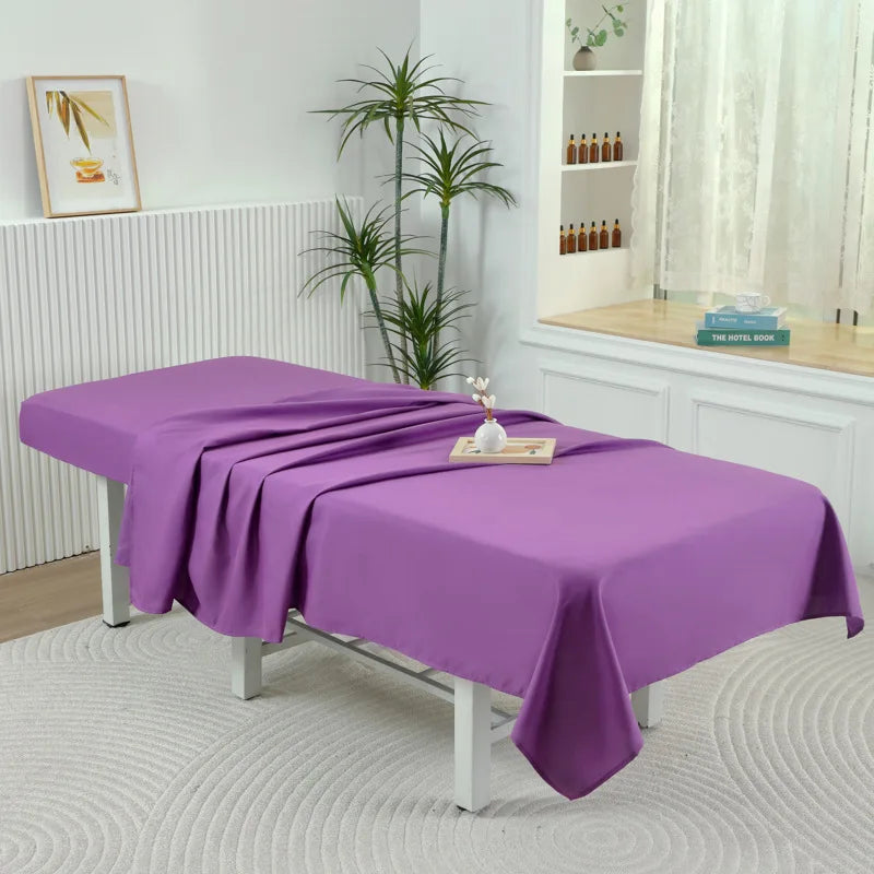 nappe table massage noir tissu uni minimaliste professionnelle 60x185cm aspect lisse sans trous