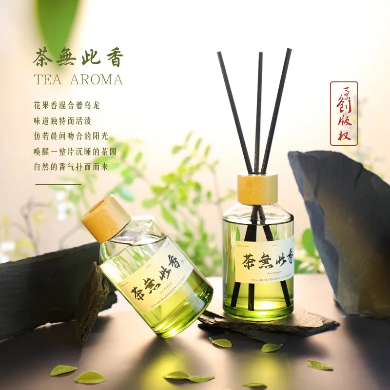 diffuseur d'odeur vert clair parfum thé verre opaque 90 jours fraicheur aromathérapie sans flamme