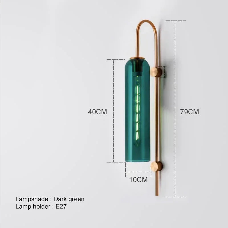 lampe murale moderne or argent transparente élégante câble électrique fixée chambre cuisine