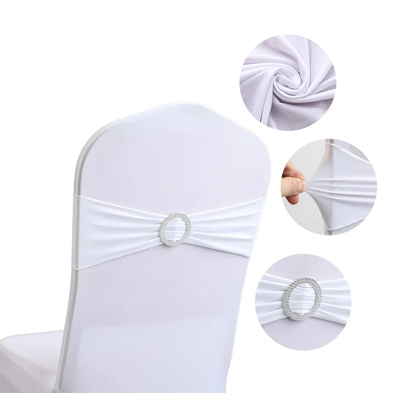 rubans décoratifs chaises mariage bleu vif blanc nœud boucle argentée opaques événementiels