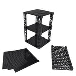 plateaux construction supports structure noir blanc vert gris clips modernes