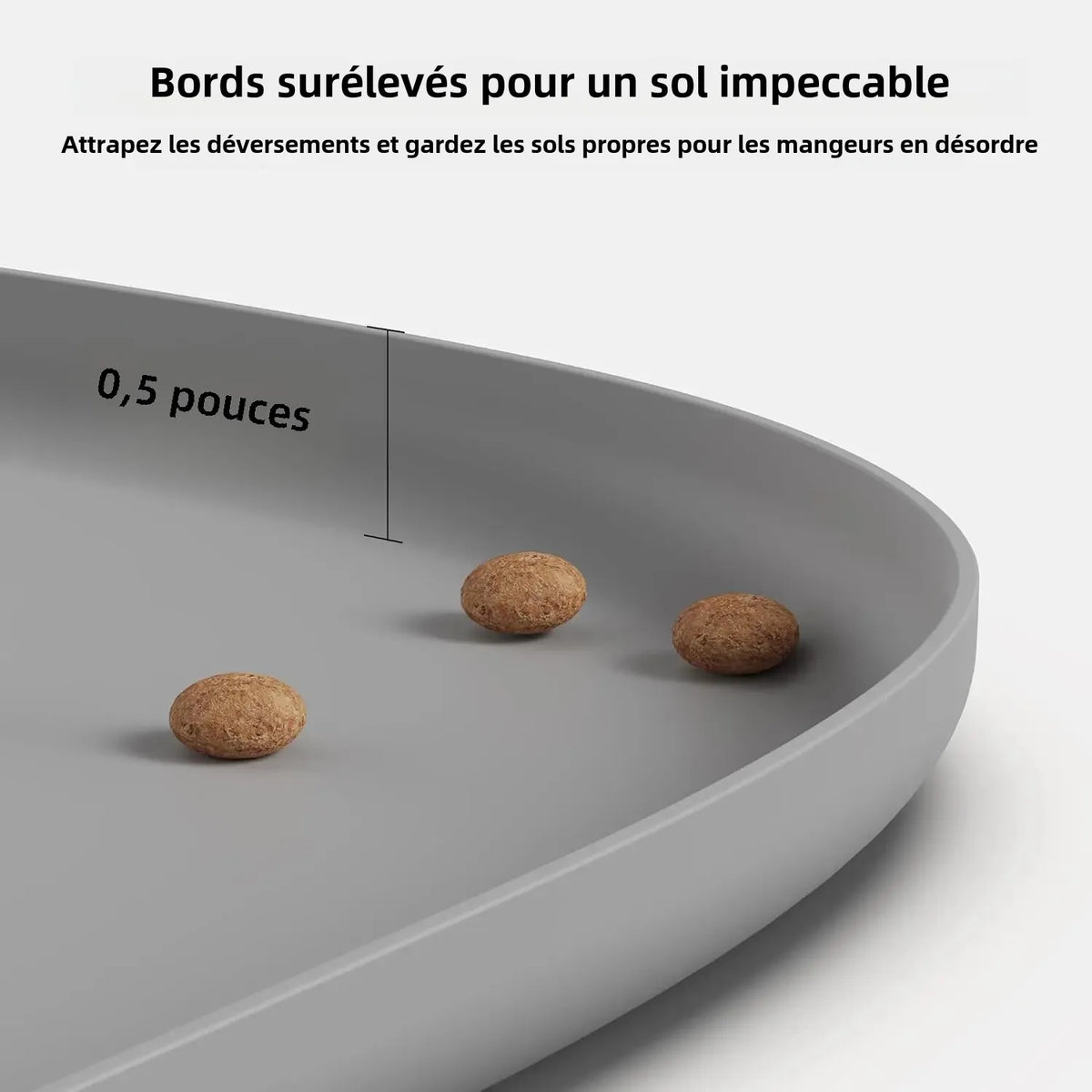 tapis sécurité animal compagnie gris moderne bol nourriture protection déversements silicone imperméable