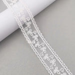 ruban dentelle fleurs simple noir blanc rose bleu violet classique clips cheveux polyester translucideDecorationFestive