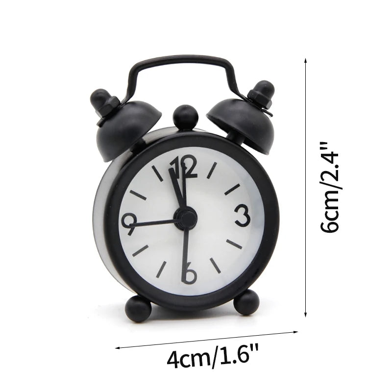 horloge réveil classique aiguille multifonction alarme table couleur variée poignées métalliques chiffres noirs simple