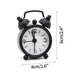 horloge réveil classique aiguille multifonction alarme table couleur variée poignées métalliques chiffres noirs simple