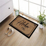 tapis d'entrée caoutchouc imperméable antibactéries antidérapant tropical palmiers noirs aloha moderne extérieurintérieur