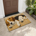 tapis 3d chien endormi moderne imperméable antidérapant polyester entrée sol chambre