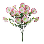 bouquet fleurs artificielles violettes blanches jaunes rouges petunia modernes decoration maison mariage anniversaire 35cm