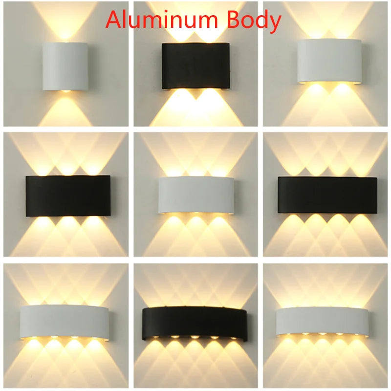 Eclairage led applique murale moderne blanc noir contemporaine chambre salon entrée fixée mur minimaliste