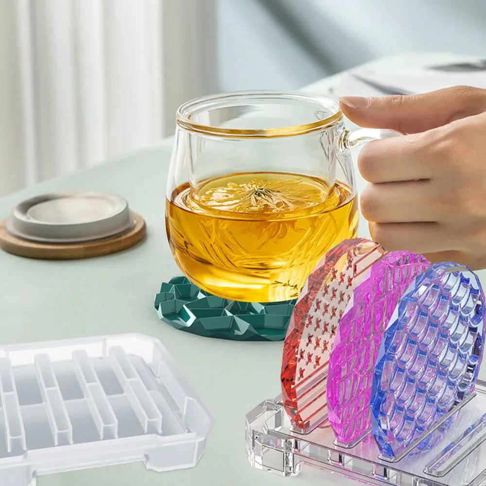 moulages silicones coquetiers transparents motifs fleurs dandelions geometriques decoration maison bricolage artisanal