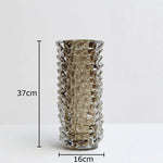 vase verre transparent motifs géométriques moderne décoration pot fleur hydroponie